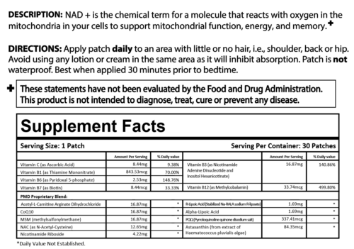 NAD Total Recovery Topical Patch (30-Day Supply)